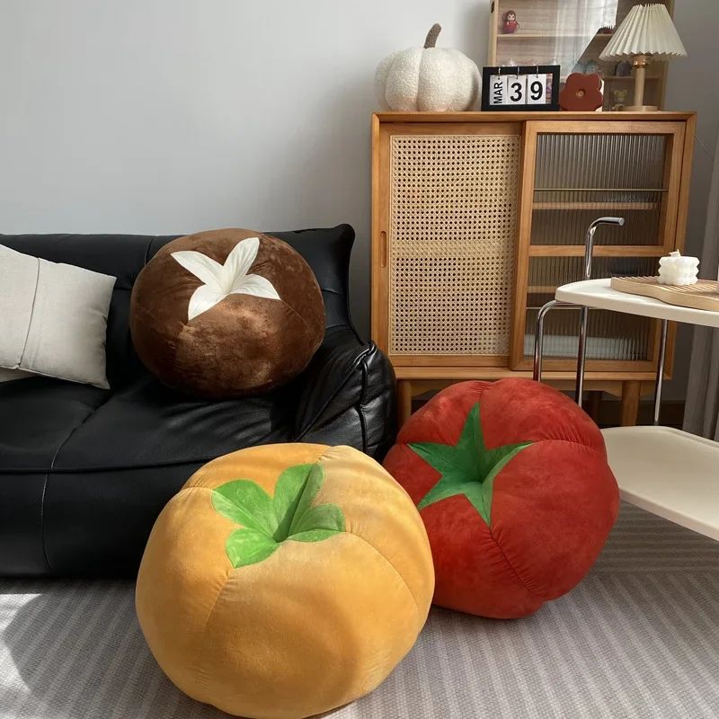 Home Decor Aesthetic Pinterest - Cushion with Tomato-Shaped Vegetable Mushroom Persimmon