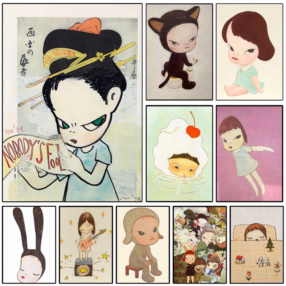 Home Decor Aesthetic Pinterest - Y-Yoshitomo Nara Art Lovely melancholy Poster