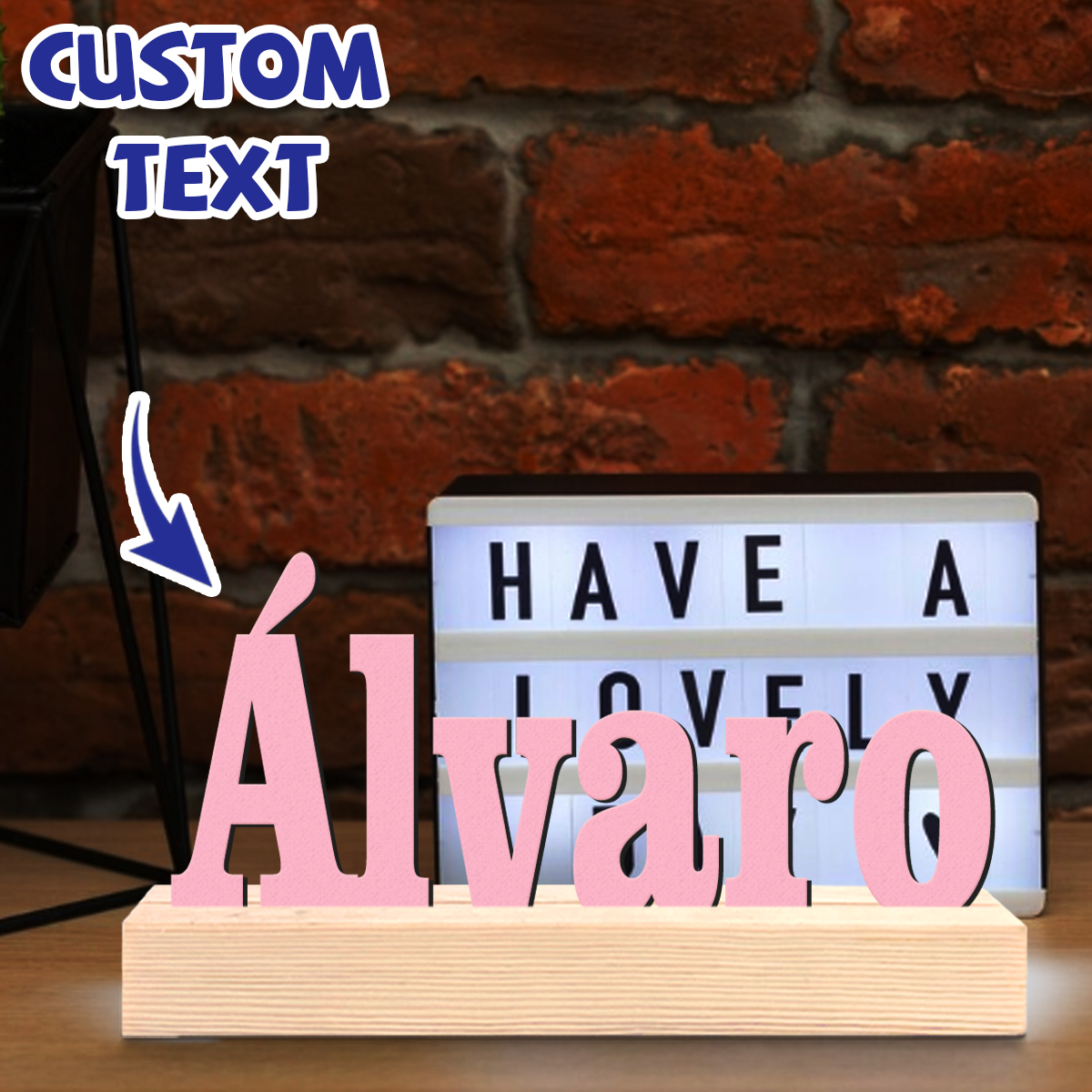Wooden Letter Sign - 1pc Custom Wooden Name Sign Personalized