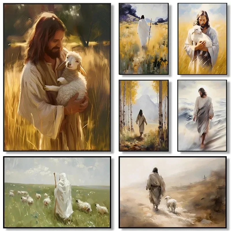 Home Decor Jesus - Canvas Paintings Wall Art Pictures Jesus
