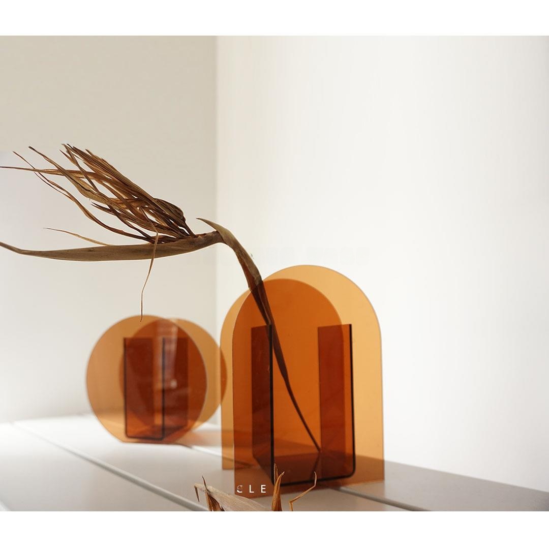 Glass Vase Nordic - Modern Minimalist Nordic Acrylic Organic Glass