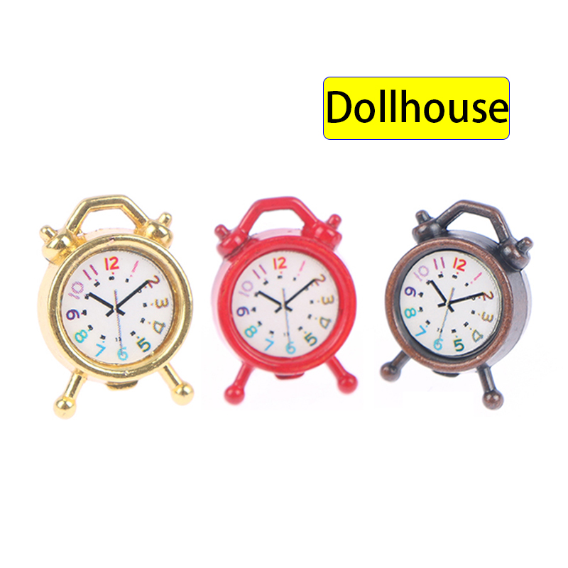 Home Decor Kitchen - 1PC 1:12 Scale Alarm Clock Doll