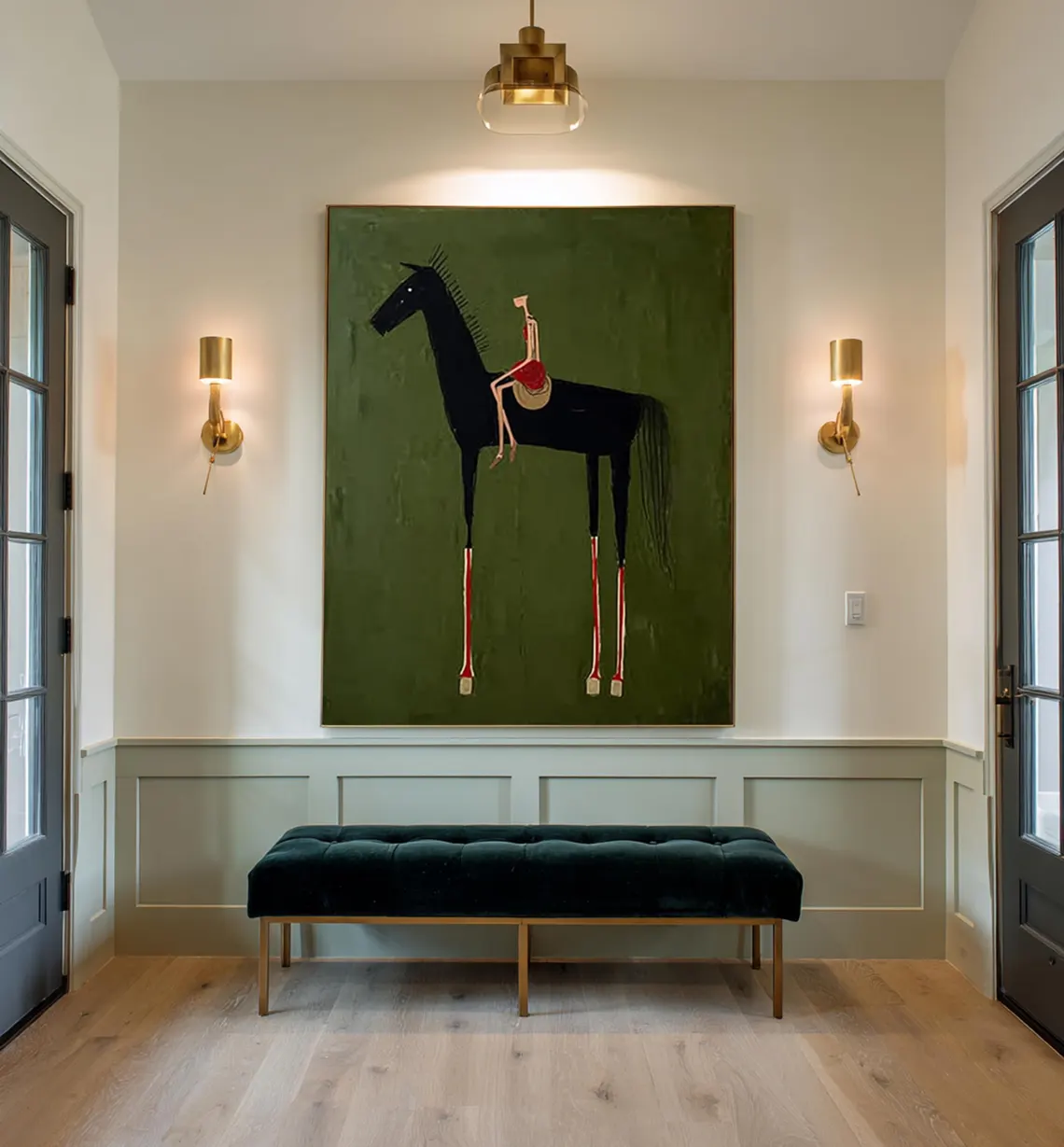 Home Decor Zen - Horse Art Neutral Home Decor Painting