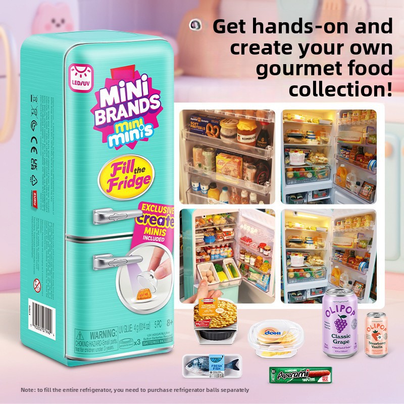 Home Decor Kitchen - Led Light Up Mini Refrigerator Toy
