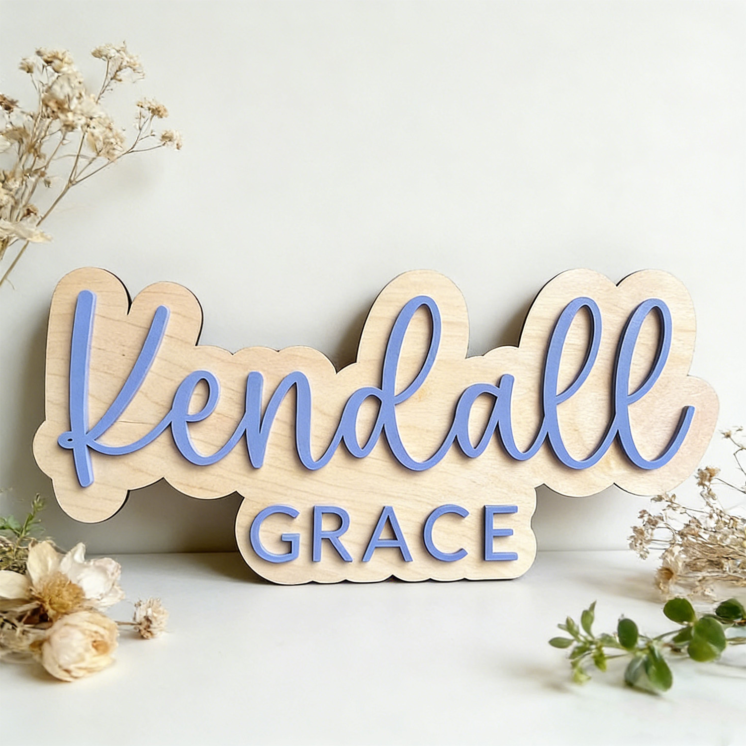 Wooden Letter Sign - 1pc Wooden Double-layer Letter Door Sign,