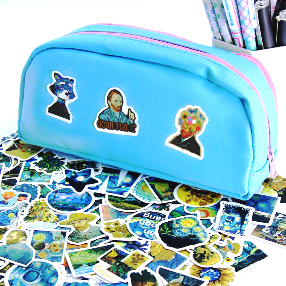 100Pcs Van Gogh Cute Stickers  - Home Decor On Sale 리뷰 및 가격