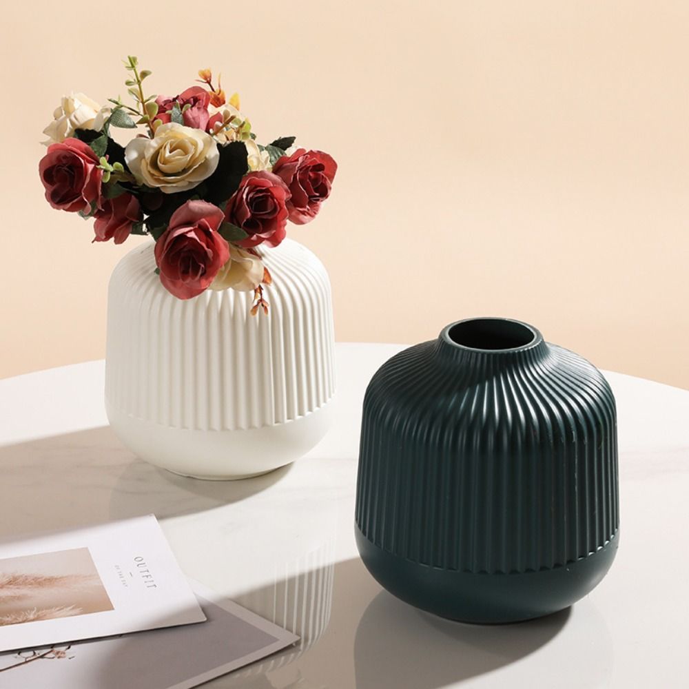 Imitation Ceramic Flower Vase  - Glass Vase Nordic 리뷰 및 가격