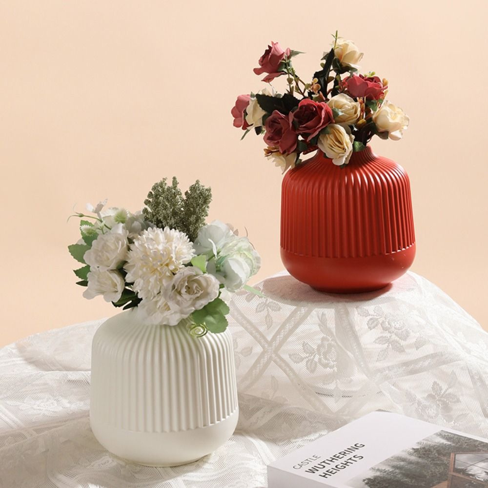 Imitation Ceramic Flower Vase  - Glass Vase Nordic 리뷰 및 가격