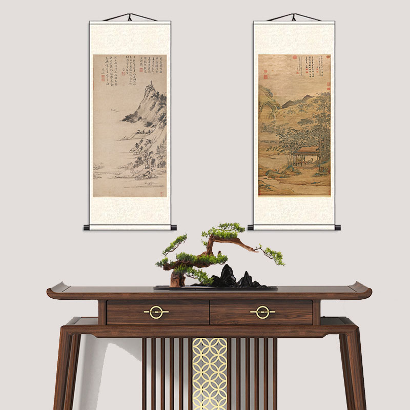 Antique Zen Ink Wash Painting  - Home Decor Zen 리뷰 및 가격
