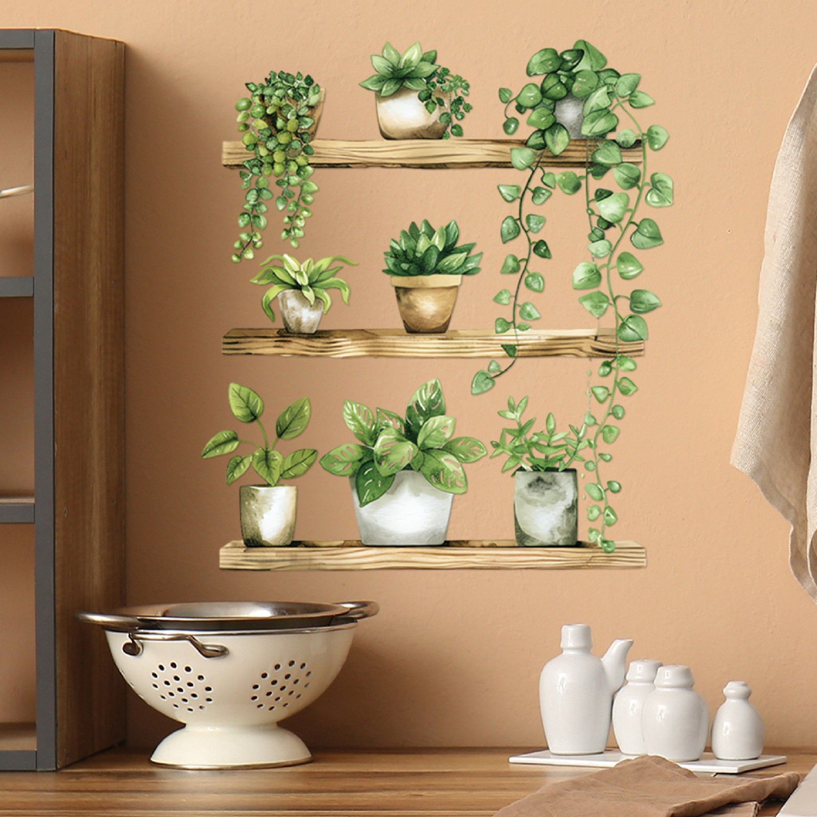 1pc Green Plant Potted Cute Ca - Home Decor Window Blinds 리뷰 및 가격
