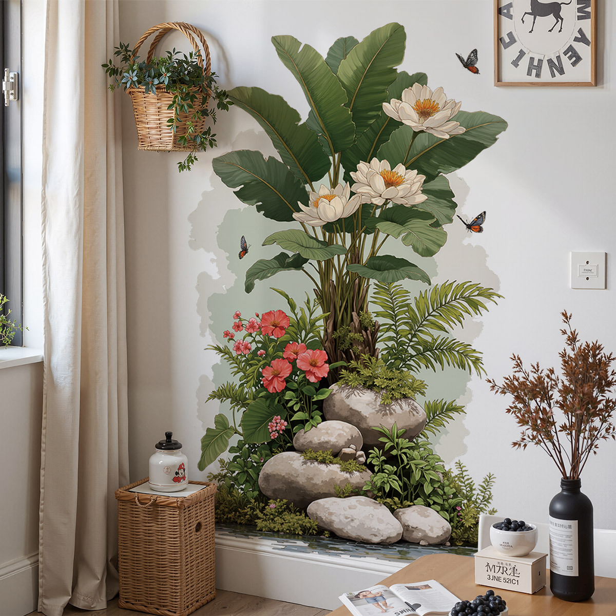 Large Size Green Plant Wall De - Home Decor Aesthetic Pinterest 리뷰 및 가격