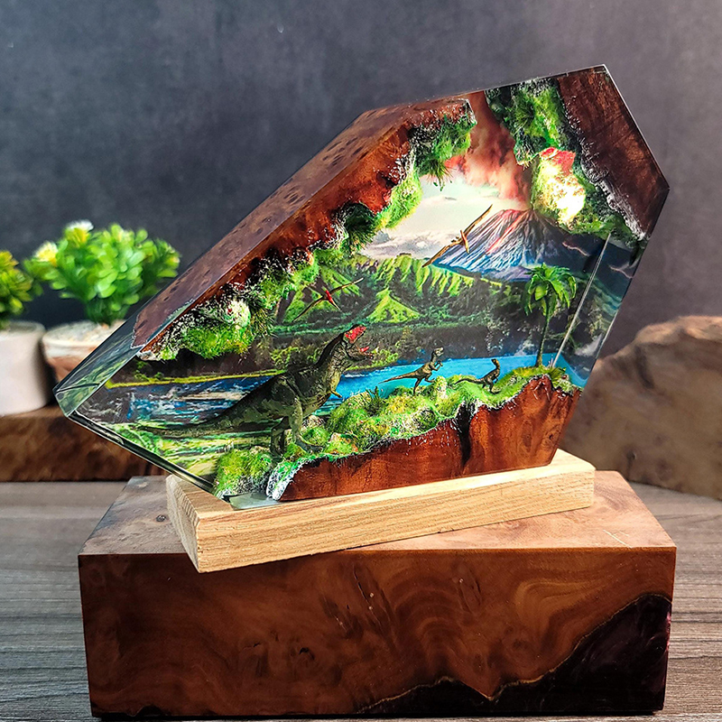 Table Resin Lamp Dinosaur Figu - Home Decor Zen 리뷰 및 가격