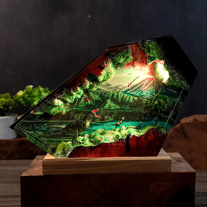 Table Resin Lamp Dinosaur Figu - Home Decor Zen 리뷰 및 가격