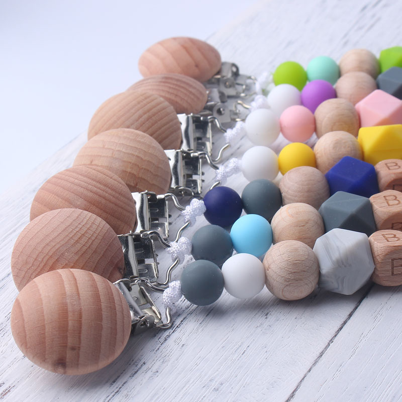 Baby Pacifier Clip with Wooden - Wooden Letter Sign 리뷰 및 가격