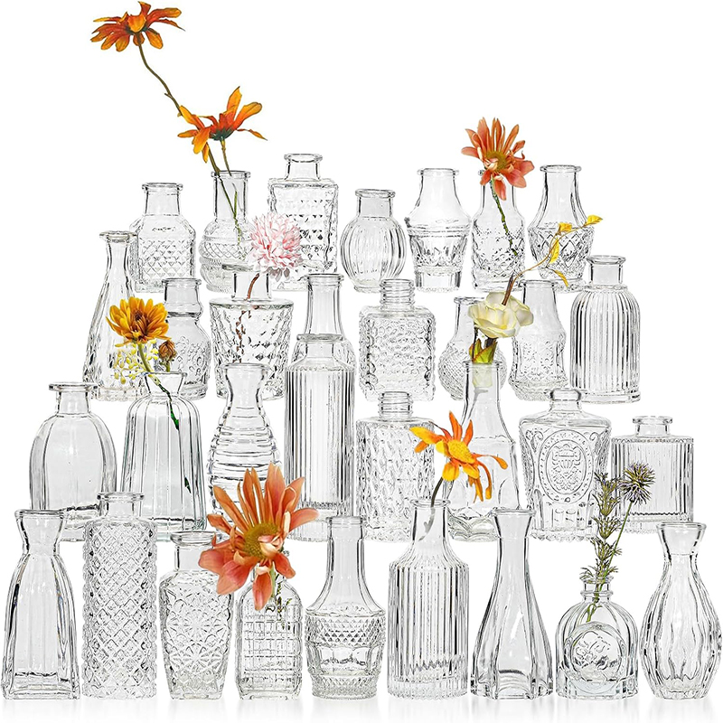 Nordic Embossed Transparent Gl - Glass Vase Nordic 리뷰 및 가격