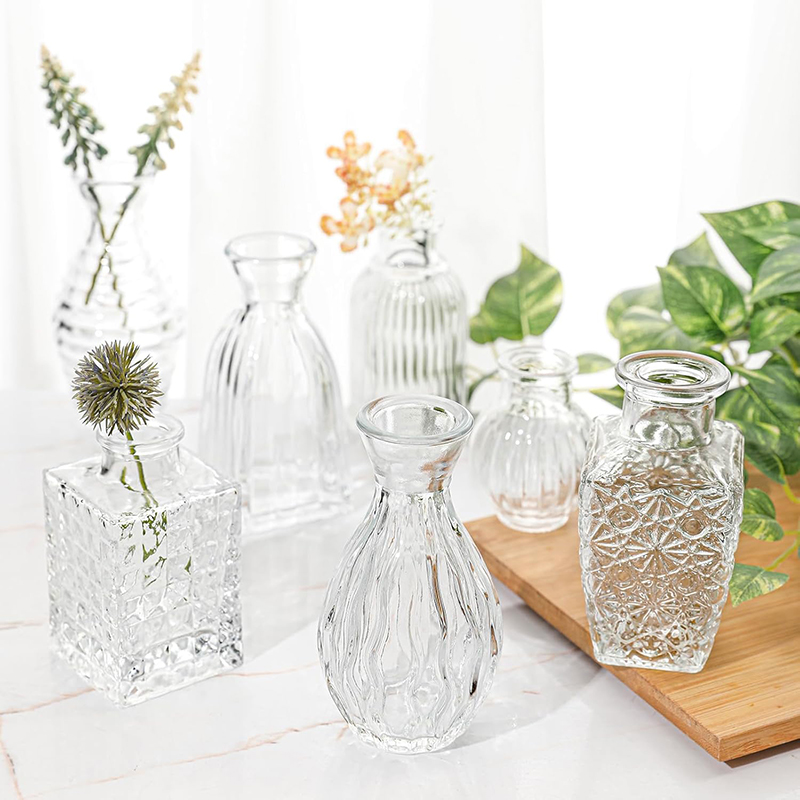 Nordic Embossed Transparent Gl - Glass Vase Nordic 리뷰 및 가격