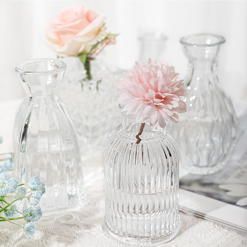 Nordic Embossed Transparent Gl - Glass Vase Nordic 리뷰 및 가격