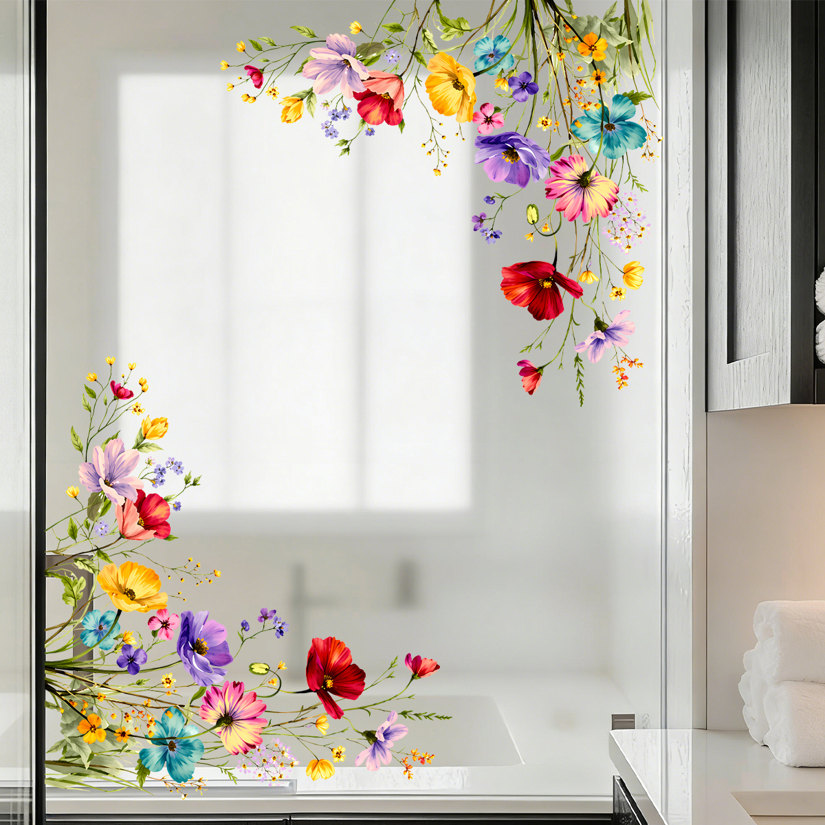 Watercolor Flower Mirror Wall  - Home Decor Aesthetic Pinterest 리뷰 및 가격