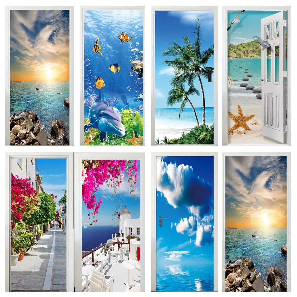 3D Sea View Beach Sea Gate sti - Home Decor On Sale 리뷰 및 가격