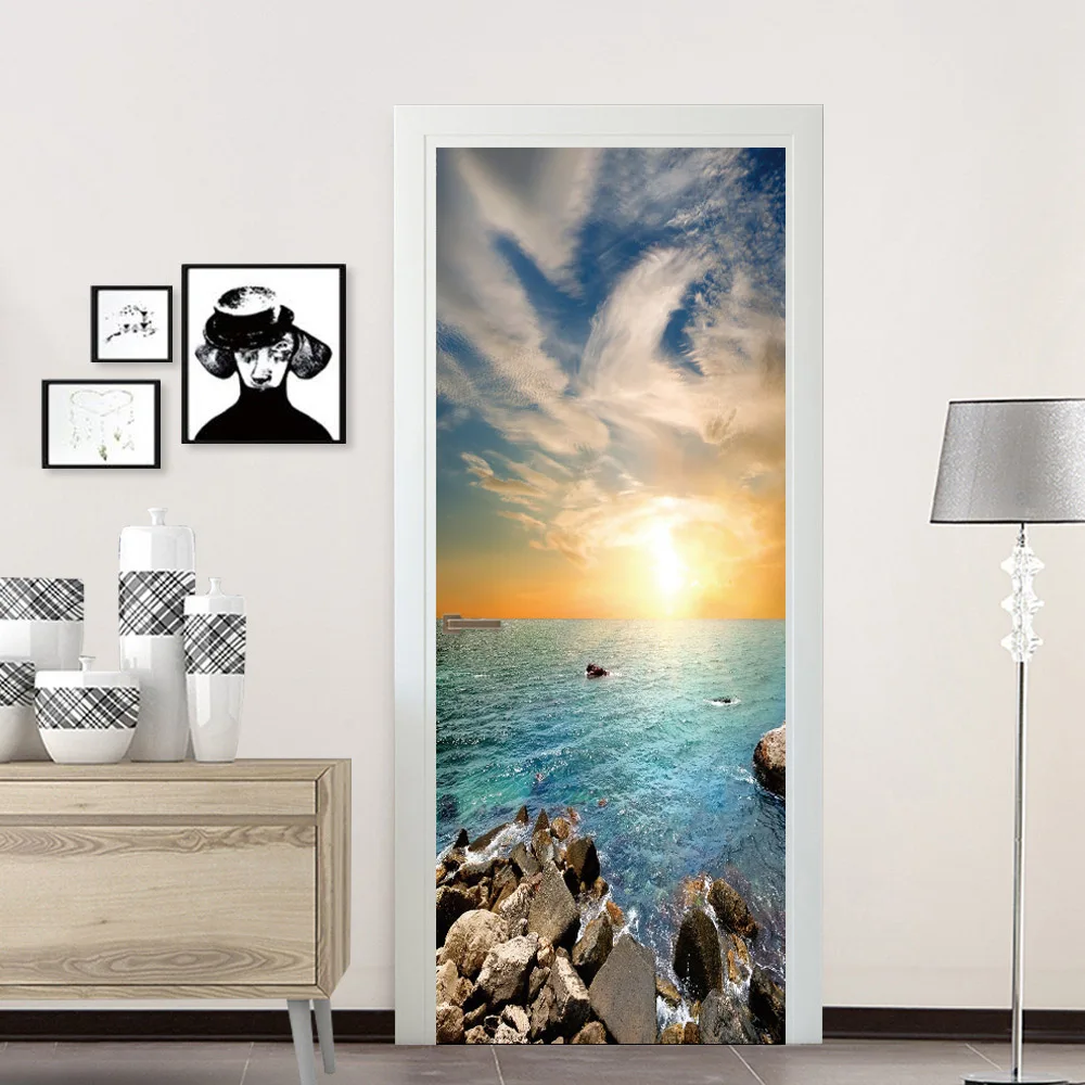 3D Sea View Beach Sea Gate sti - Home Decor On Sale 리뷰 및 가격