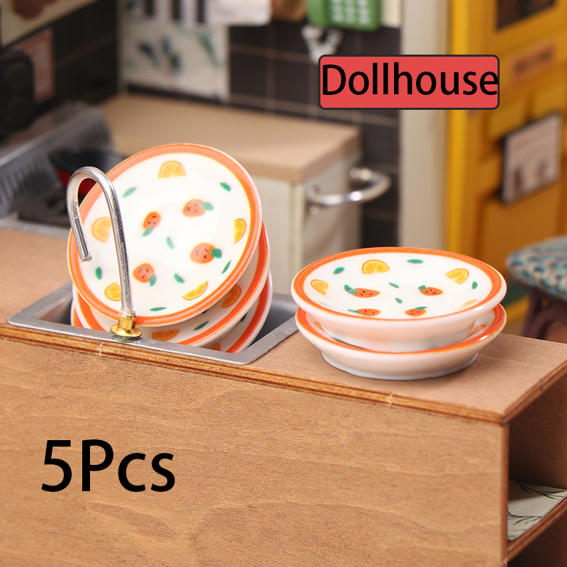 5Pcs 1/12 Dollhouse Mini Plate - Home Decor Kitchen 리뷰 및 가격