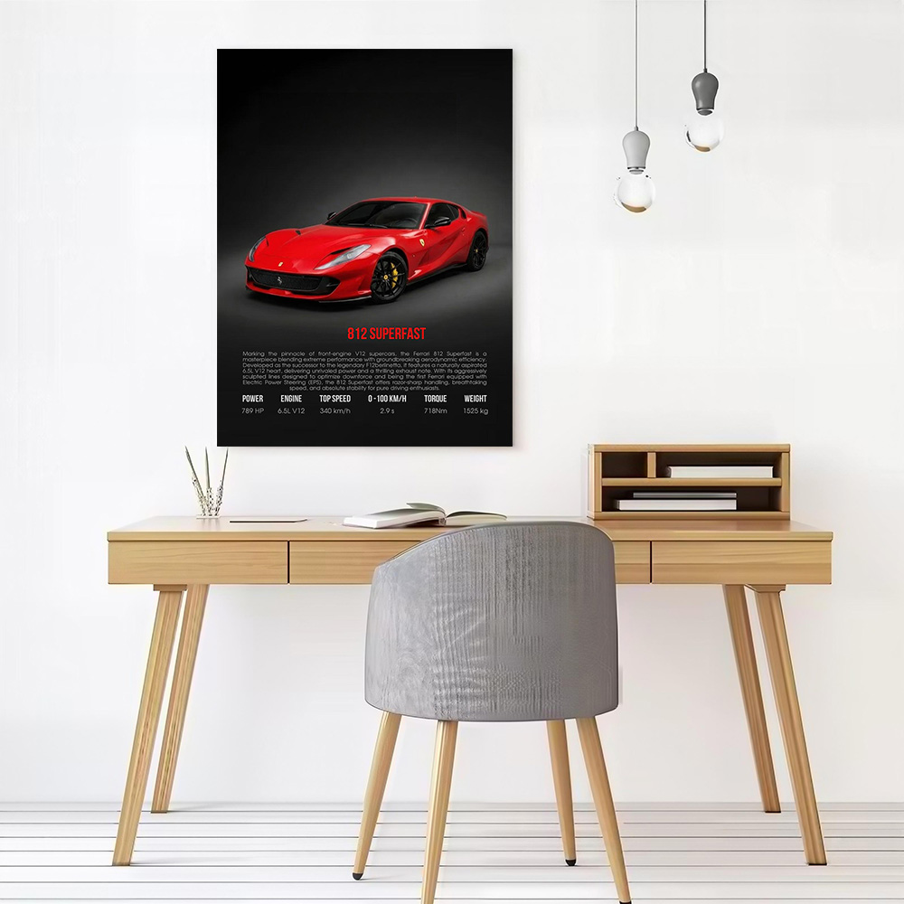 Supercar 812 Superfast Printed - Home Decor Zen 리뷰 및 가격