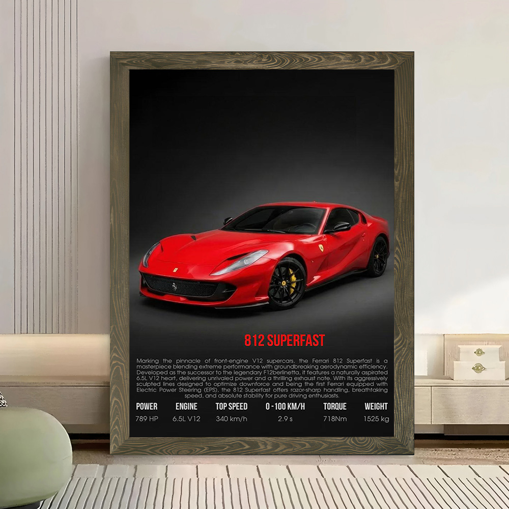 Supercar 812 Superfast Printed - Home Decor Zen 리뷰 및 가격