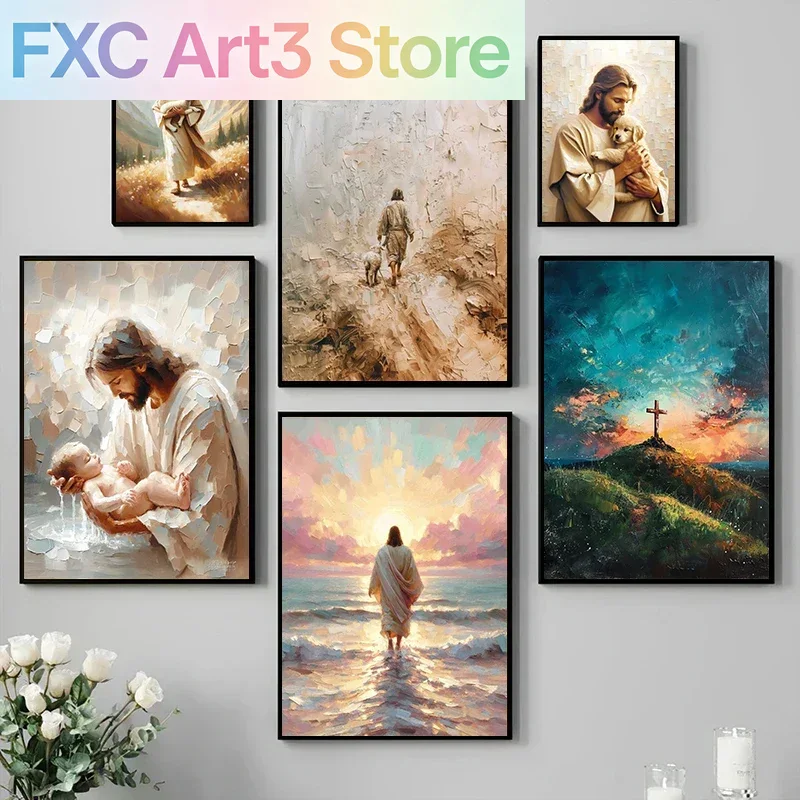 1pc frameless,Walking on Water - Home Decor Jesus 리뷰 및 가격