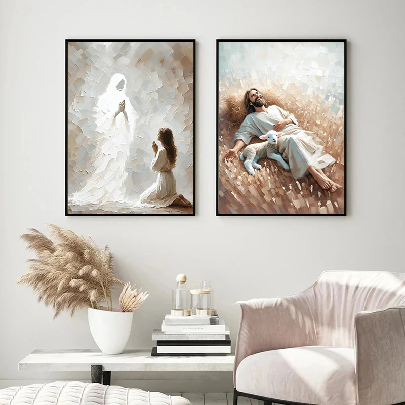 1pc frameless,Walking on Water - Home Decor Jesus 리뷰 및 가격