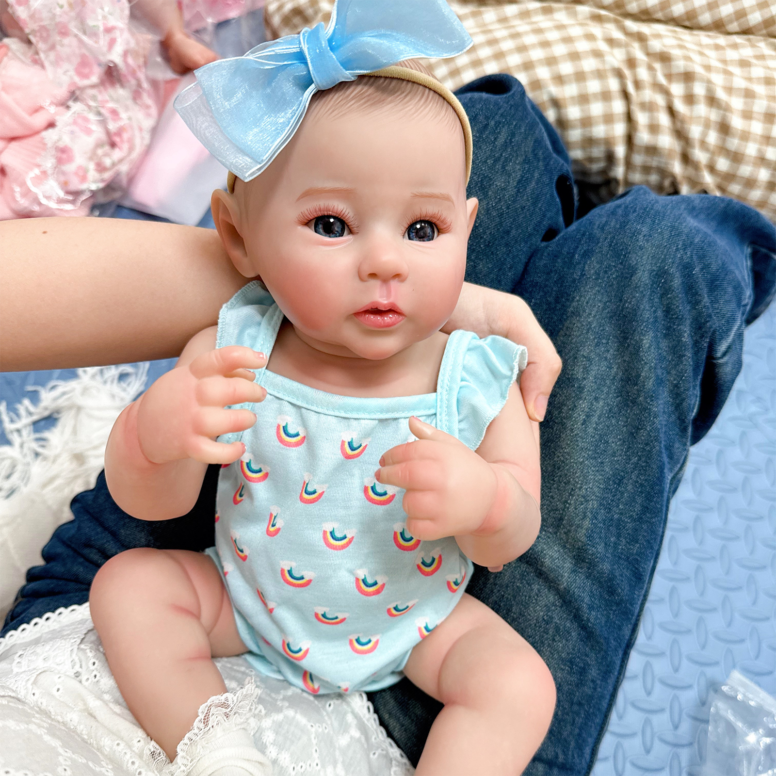 18inch Full Body Vinyl Reborn  - Neutral Throw Blanket 리뷰 및 가격