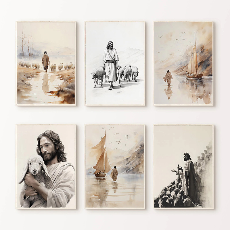 Jesus Walks on Water Christian - Home Decor Jesus 리뷰 및 가격