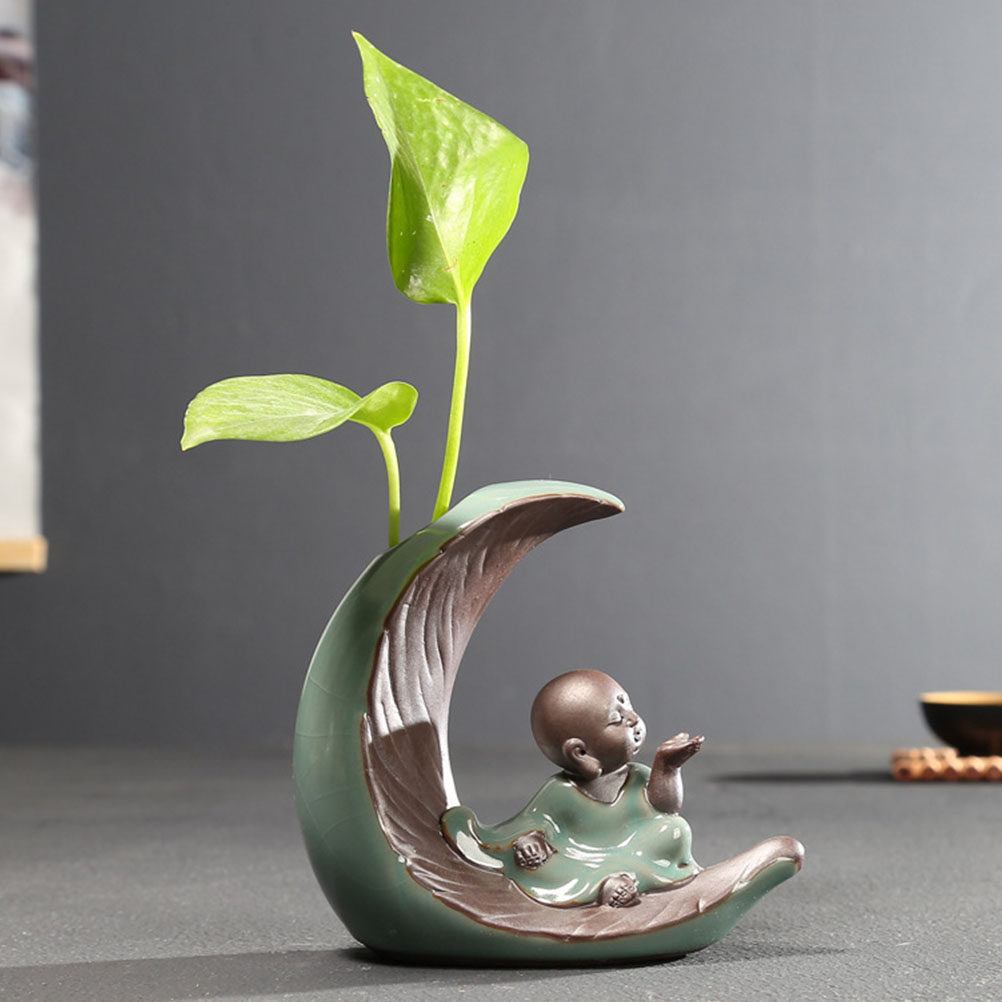 1Pcs Ceramic Monk Vase Zen Sty - Home Decor Zen 리뷰 및 가격