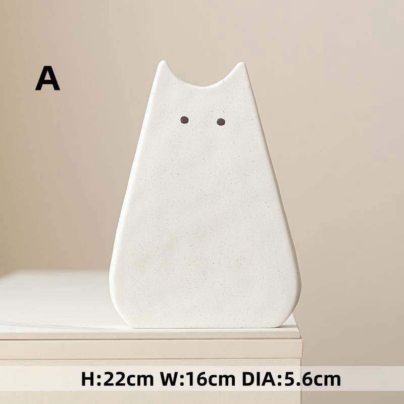 Cute cat-like ceramic vase, No - Glass Vase Nordic 리뷰 및 가격