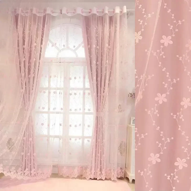 1PC Korean Pink Sheer Princess - Home Decor Window Blinds 리뷰 및 가격