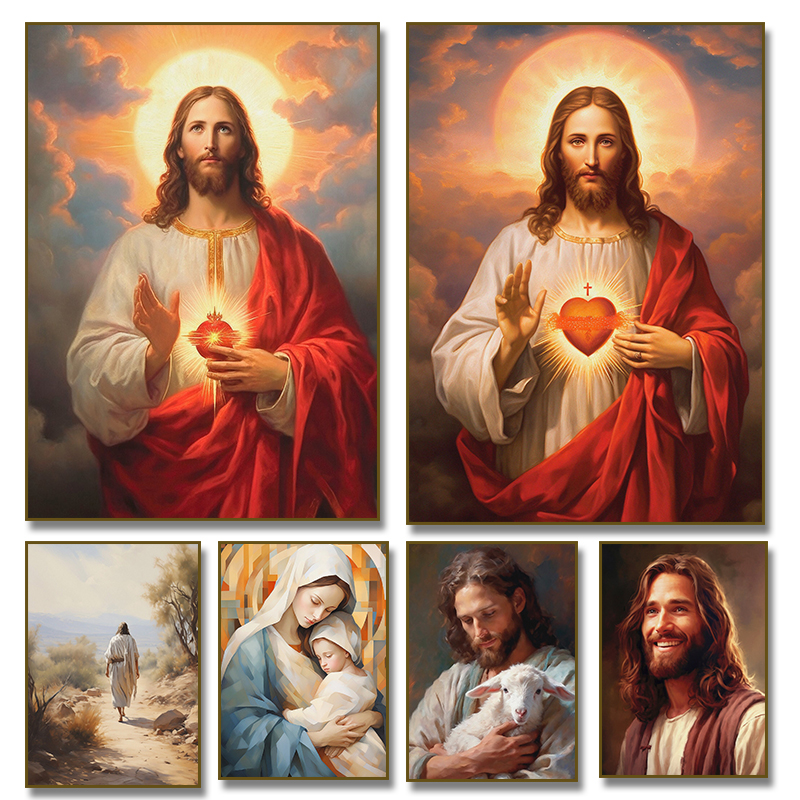 Vintage Sacred Heart of Jesus  - Home Decor Jesus 리뷰 및 가격