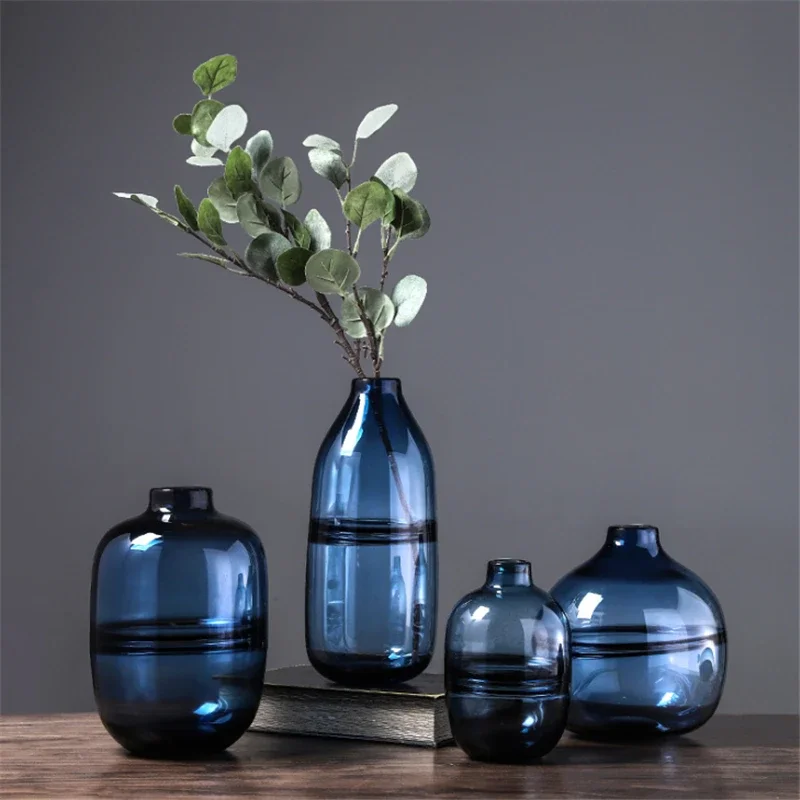 Minimalist Blue Black Glass Va - Glass Vase Nordic 리뷰 및 가격