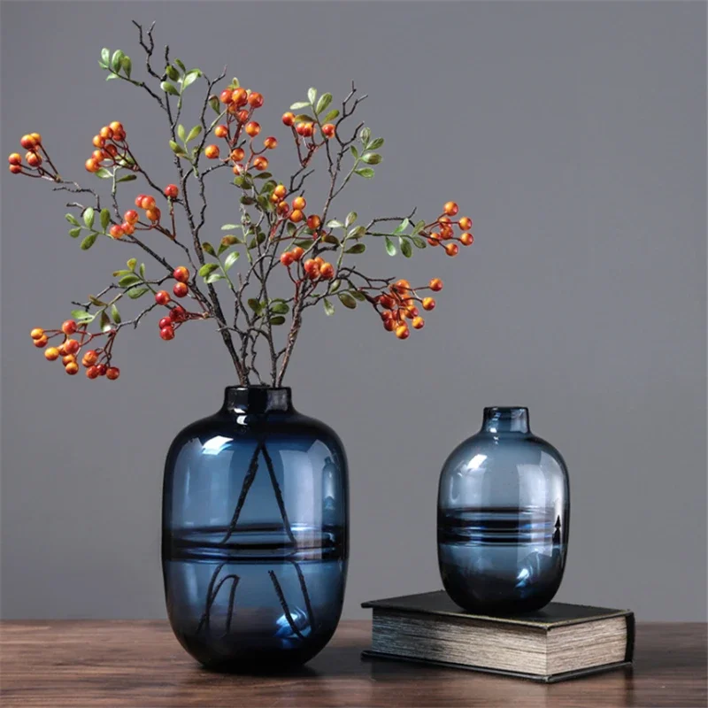 Minimalist Blue Black Glass Va - Glass Vase Nordic 리뷰 및 가격