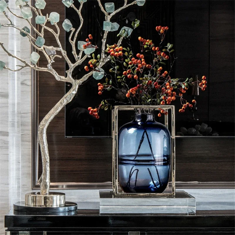 Minimalist Blue Black Glass Va - Glass Vase Nordic 리뷰 및 가격