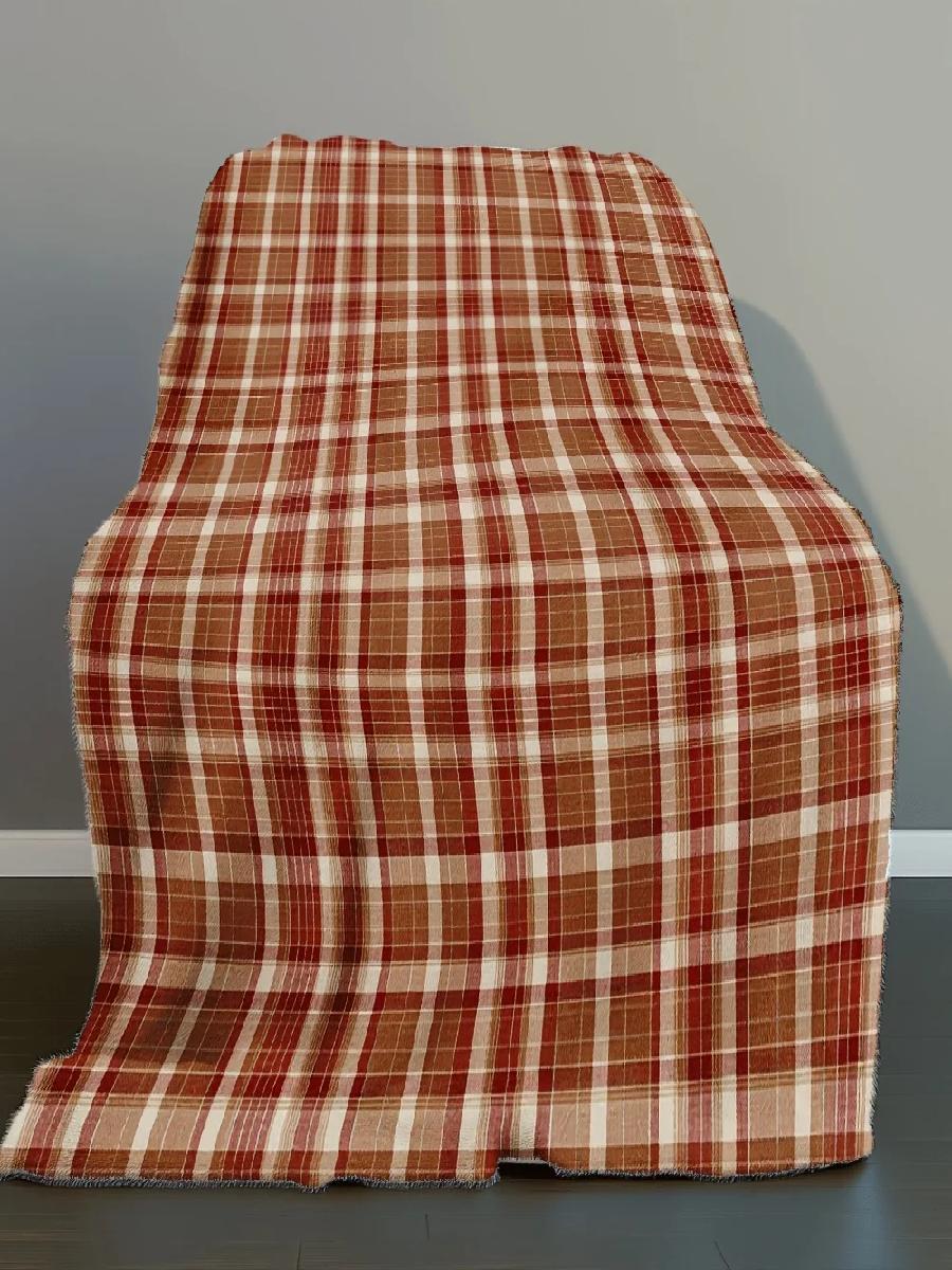 Rustic Checkered Flannel Blank - Neutral Throw Blanket 리뷰 및 가격