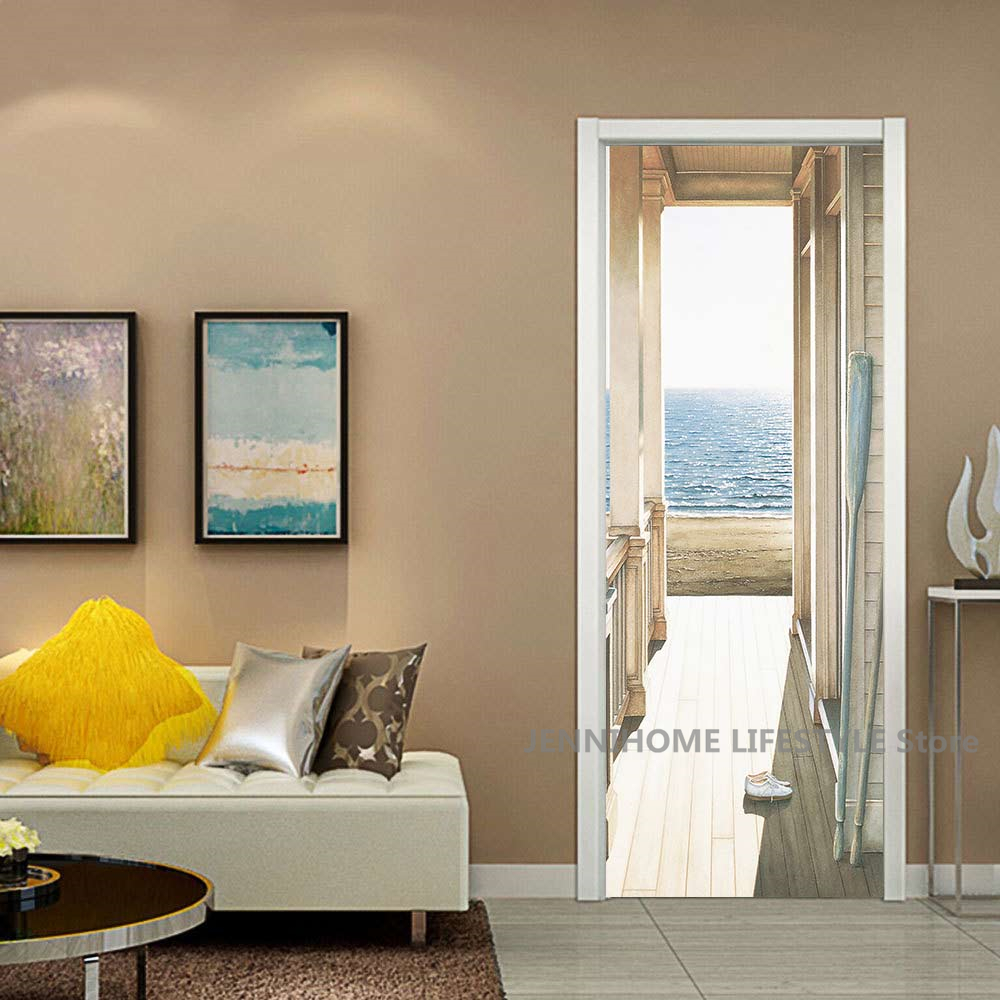3D Landscape Door Stickers Rem - Home Decor On Sale 리뷰 및 가격