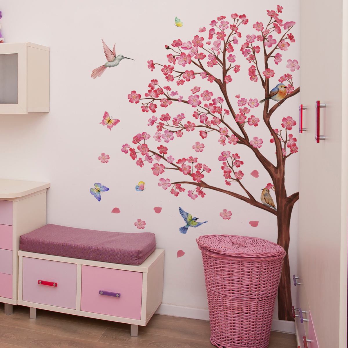 Watercolour Bird Flower Wall S - Home Decor Aesthetic Pinterest 리뷰 및 가격