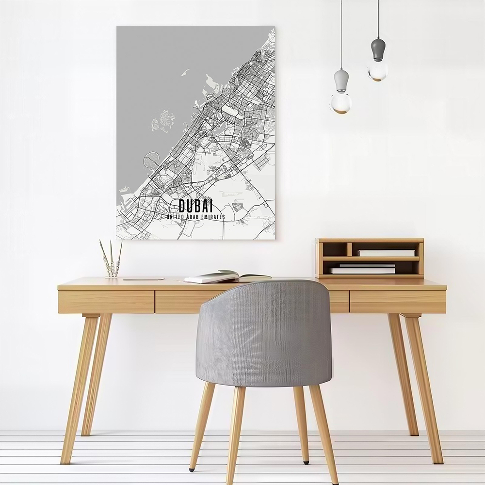 UAE Dubai City Map Poster Canv - Home Decor Dubai 리뷰 및 가격