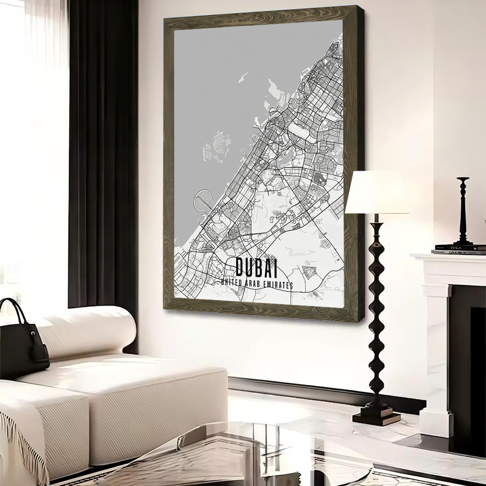 UAE Dubai City Map Poster Canv - Home Decor Dubai 리뷰 및 가격