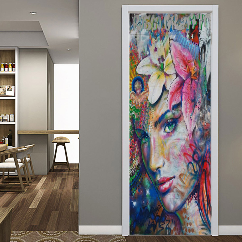 3D PVC door stickers Self-adhe - Home Decor On Sale 리뷰 및 가격