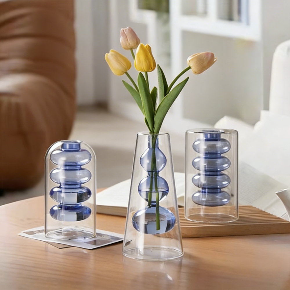 Creative Nordic Colorful Doubl - Glass Vase Nordic 리뷰 및 가격