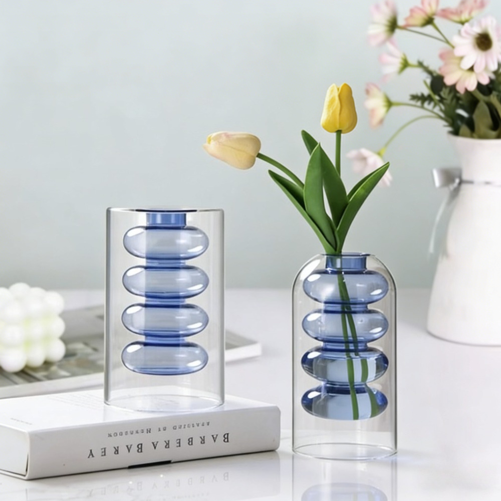 Creative Nordic Colorful Doubl - Glass Vase Nordic 리뷰 및 가격