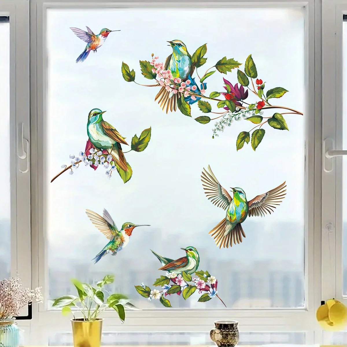 1Pc Watercolor Simulation Bird - Home Decor Aesthetic Pinterest 리뷰 및 가격
