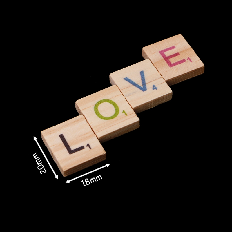 100PCS Wooden Tiles Colorful L - Wooden Letter Sign 리뷰 및 가격