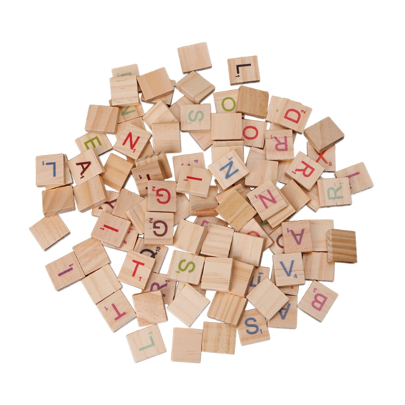100PCS Wooden Tiles Colorful L - Wooden Letter Sign 리뷰 및 가격