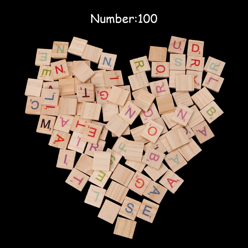100PCS Wooden Tiles Colorful L - Wooden Letter Sign 리뷰 및 가격